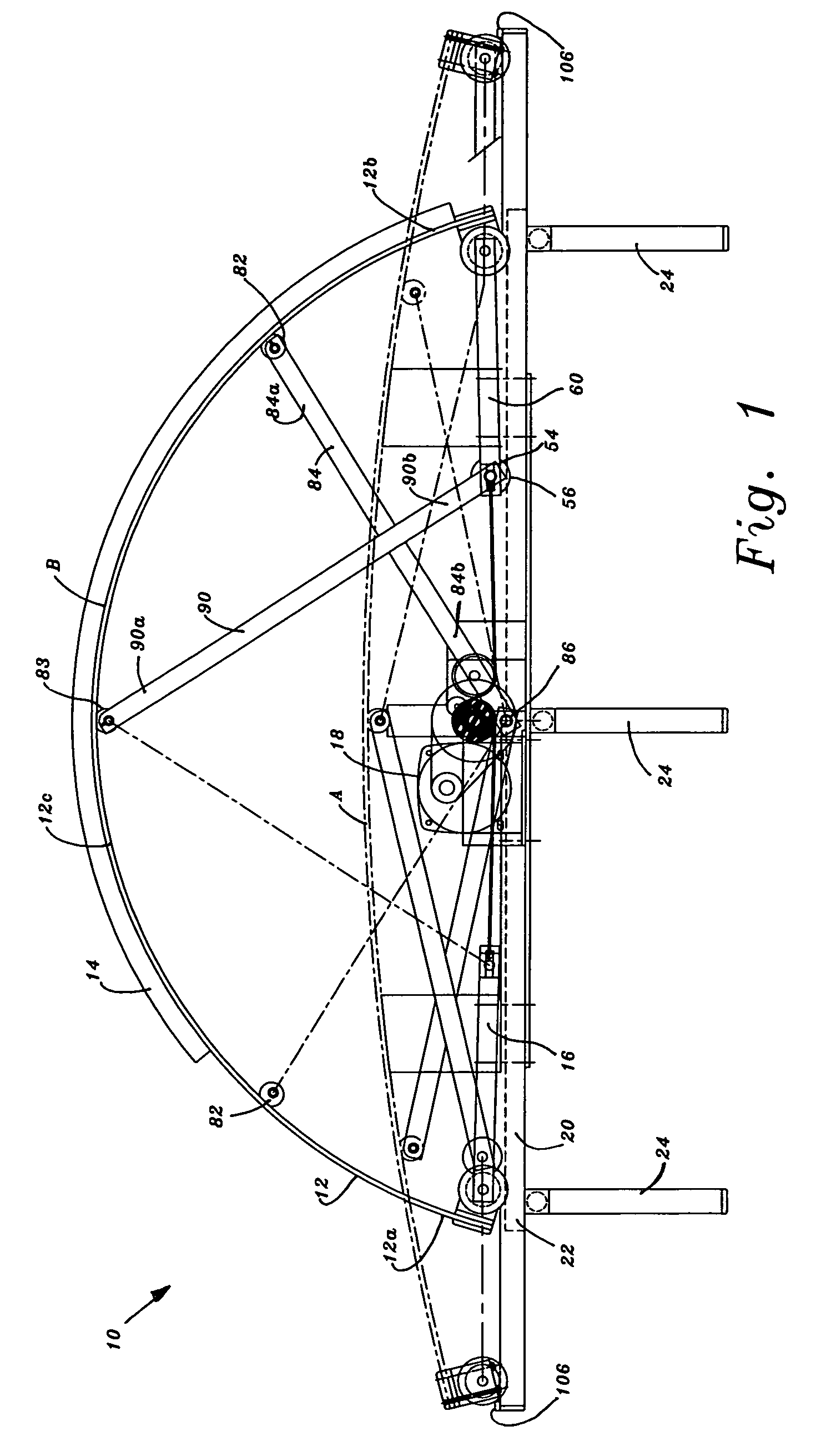 Variable radius flexibility apparatus