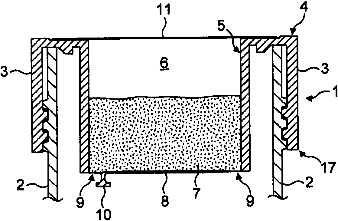 Closure with built-in storing compartment