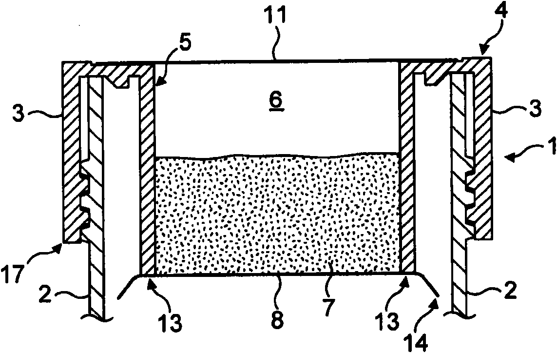 Closure with built-in storing compartment