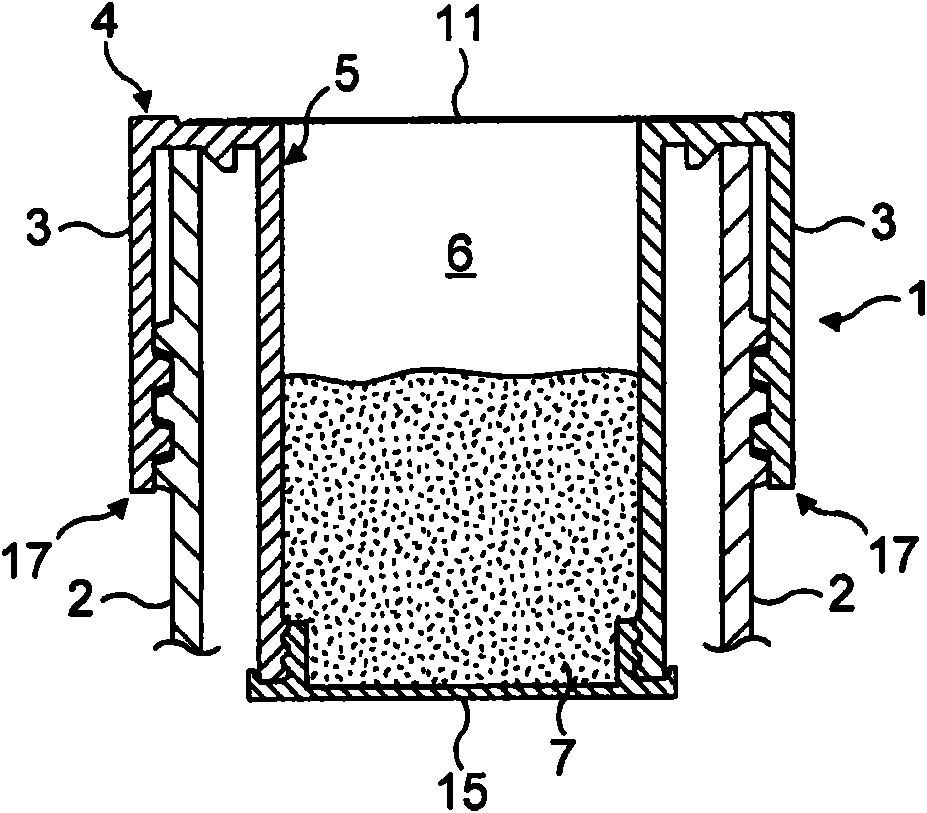 Closure with built-in storing compartment