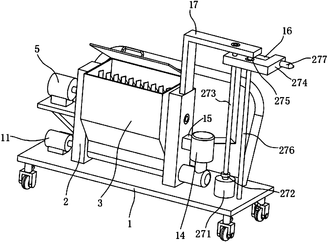 Construction shotcrete machine with mixing function and capable of automatically spraying