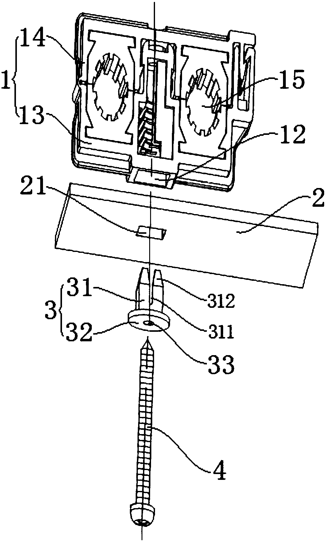 Mounting structure of plastic fuel tank fuel pipe clamp