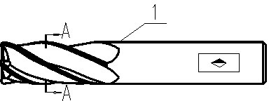 Manufacturing method of high-strength end mill cutting edge and double-front-angle end mill