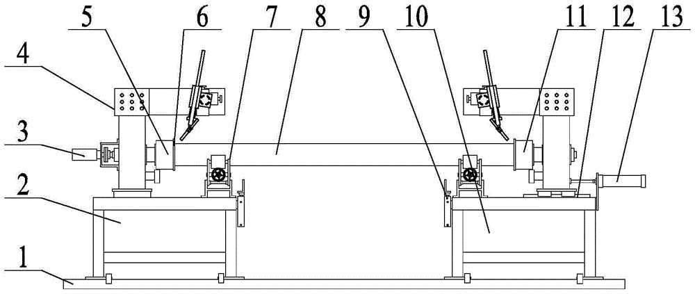 Steel pipe flange welding positioning device