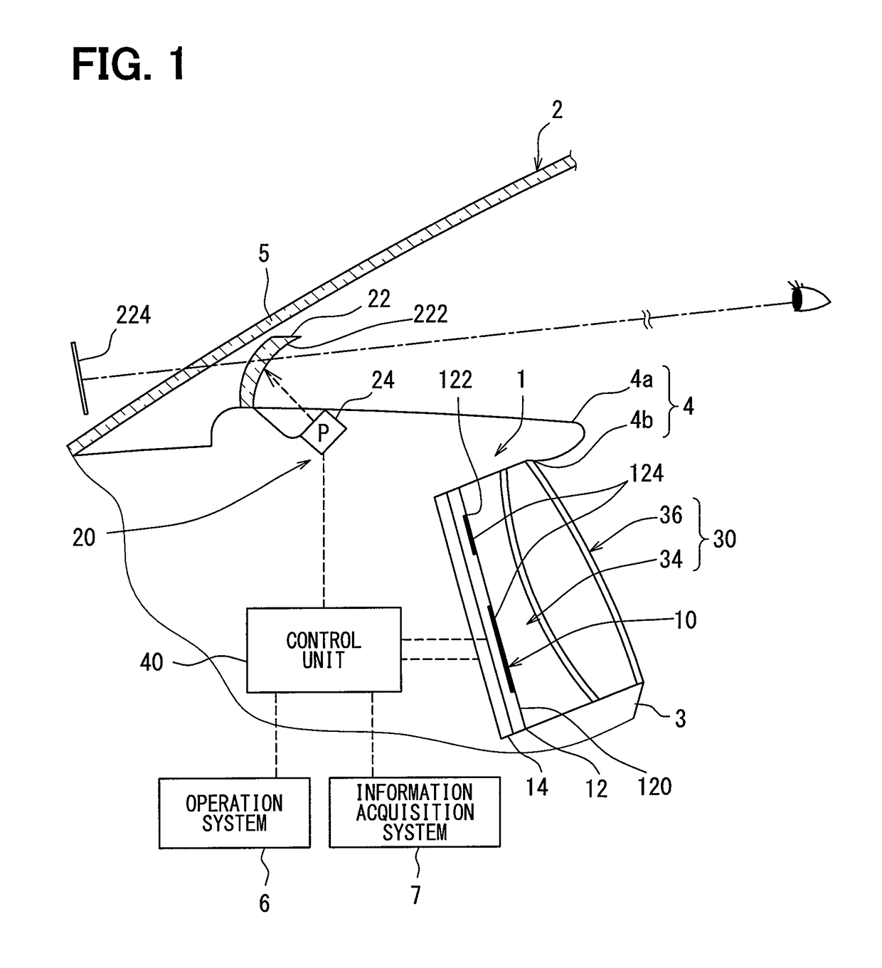 Display device for vehicle