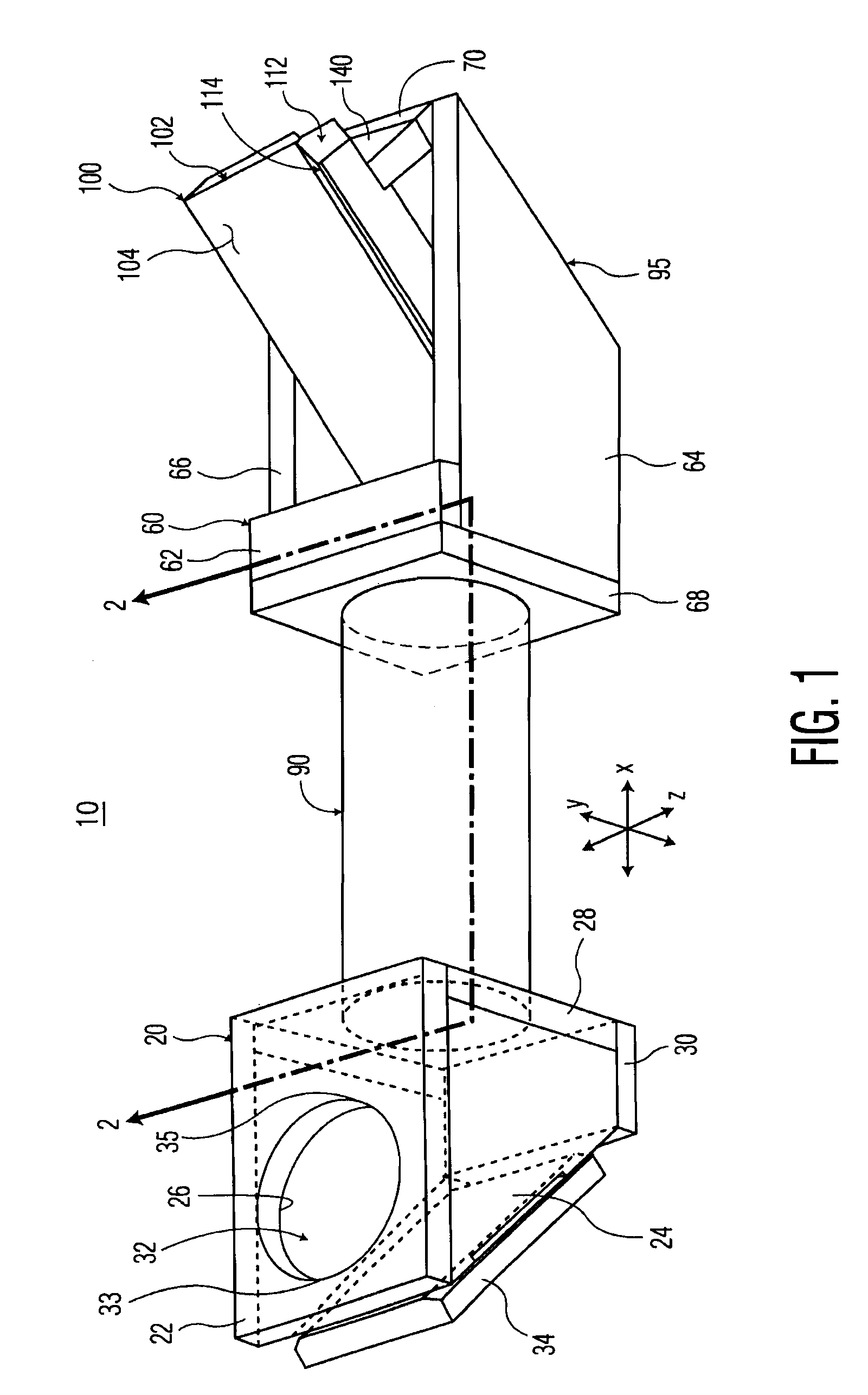 Roof mirror assembly