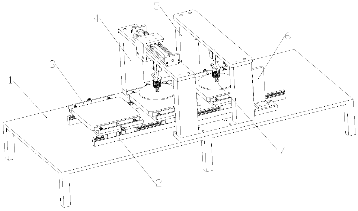 Automatic flush polishing machining device for plate