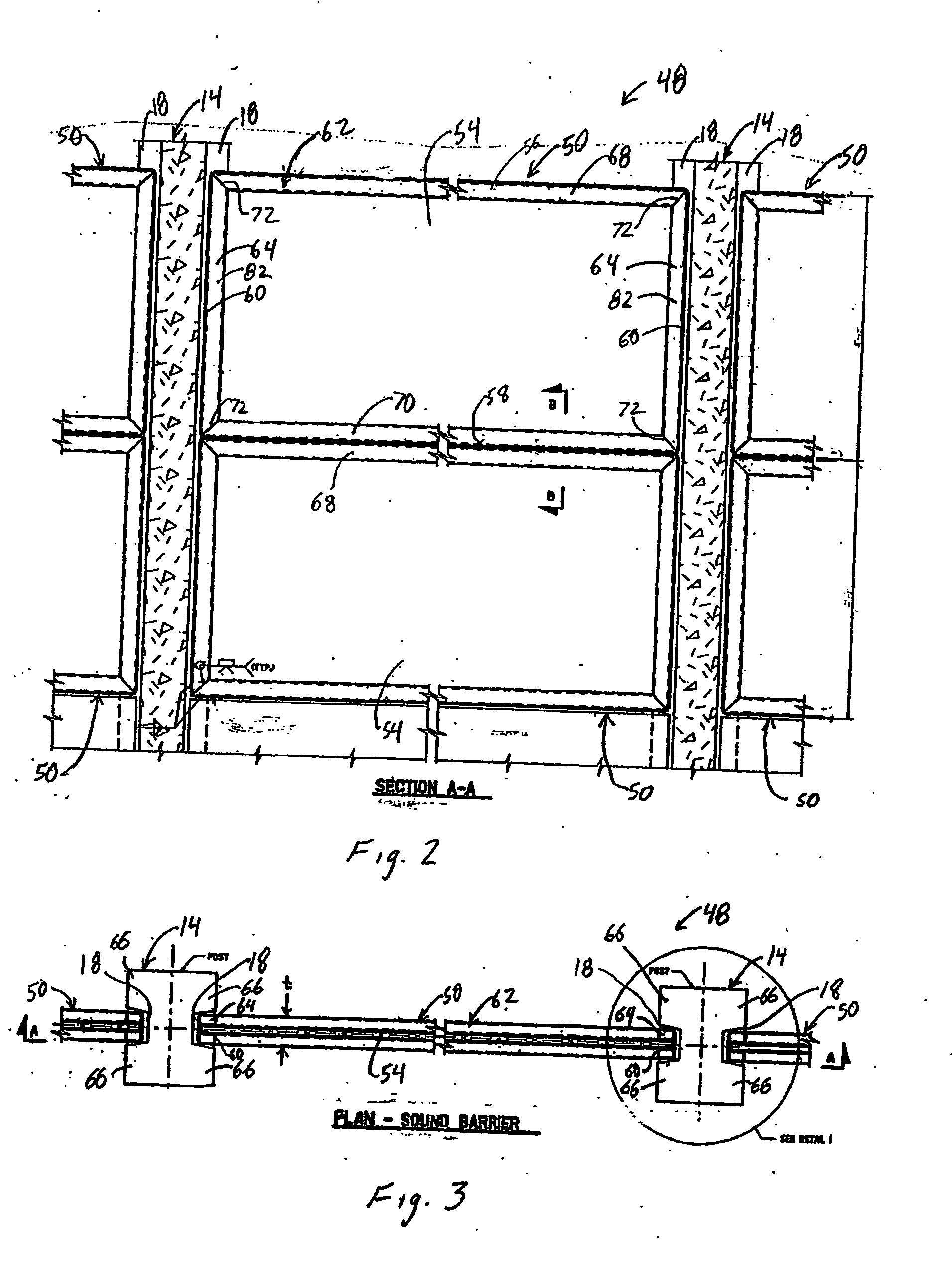 Panel assembly for traffic noise barrier wall