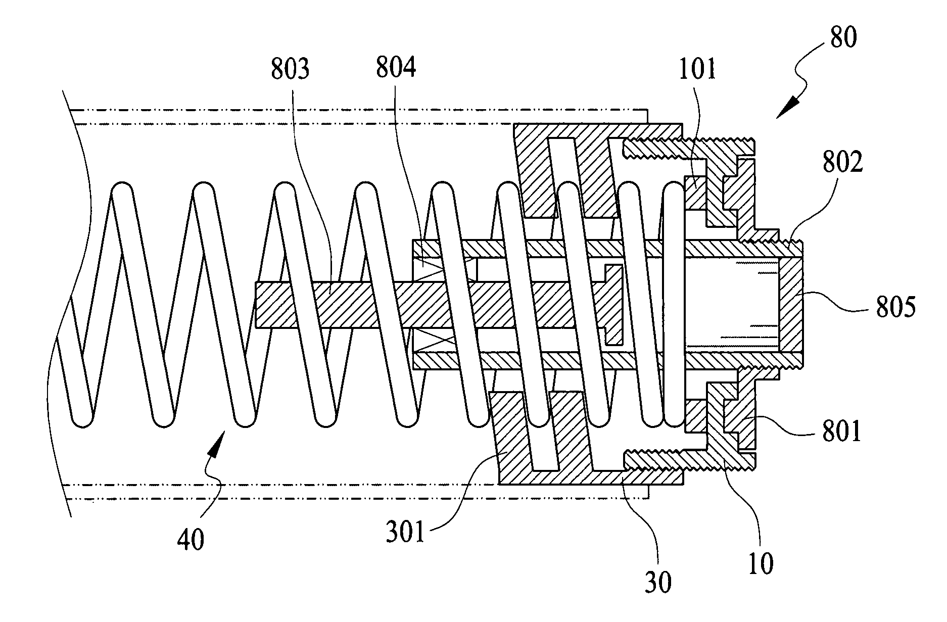 Adjusting method and adjusting mechanism for remedying the coil pitch tolerance and fatigue deformation of adjustable helical spring