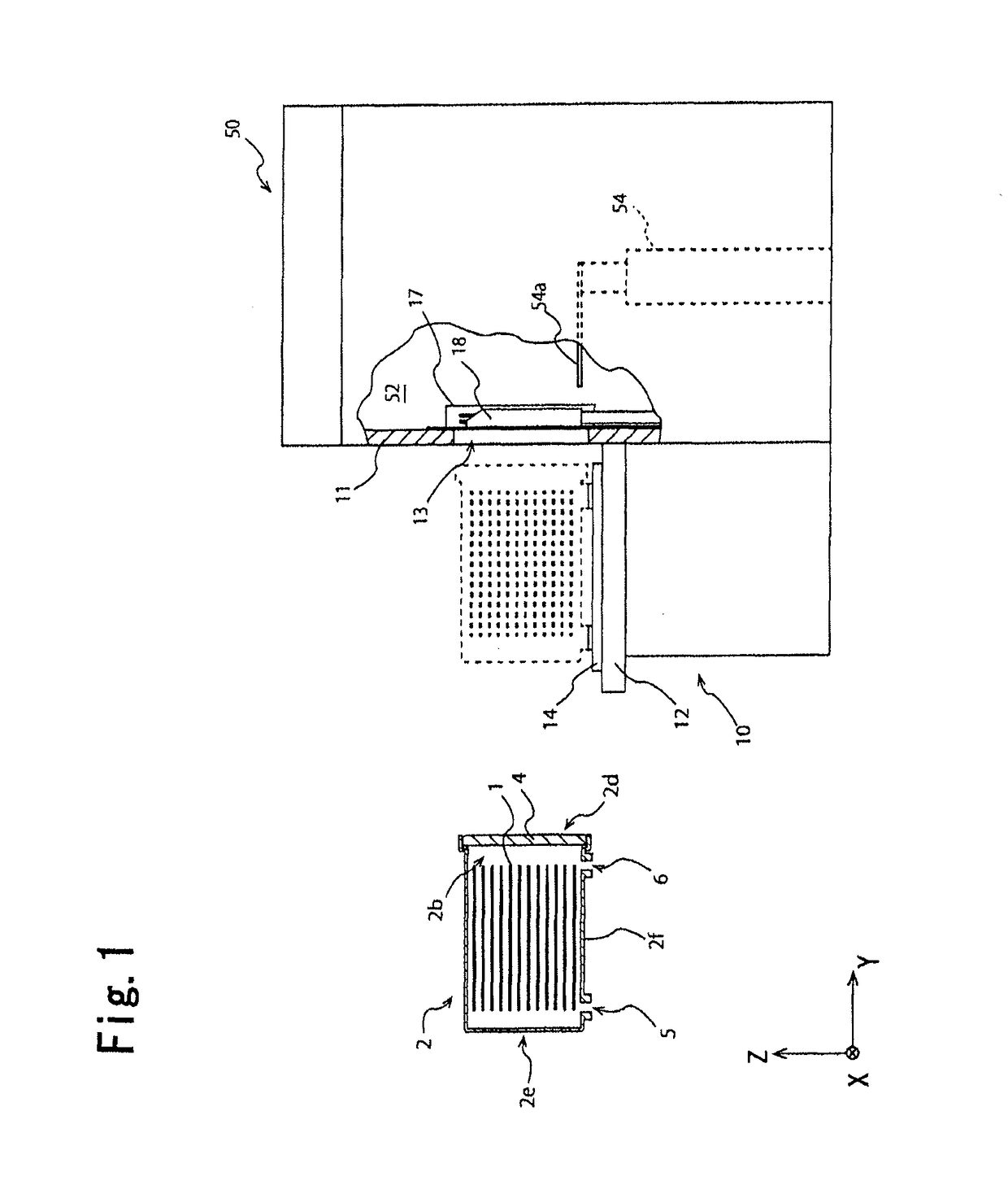 Load port device and cleaning gas introducing method into a container on a load port