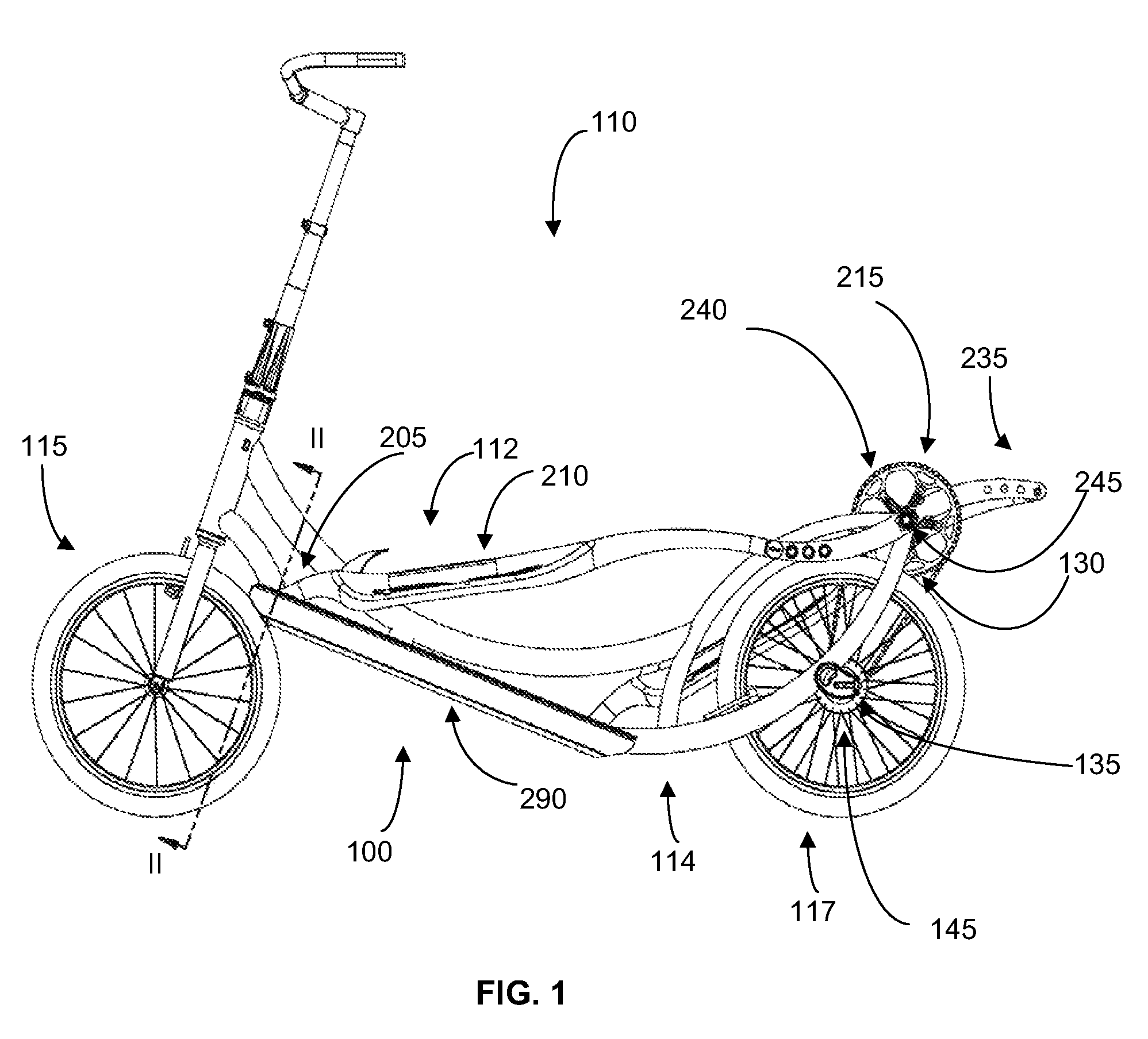 Interlocking guide tracks for elliptical bike and method of use