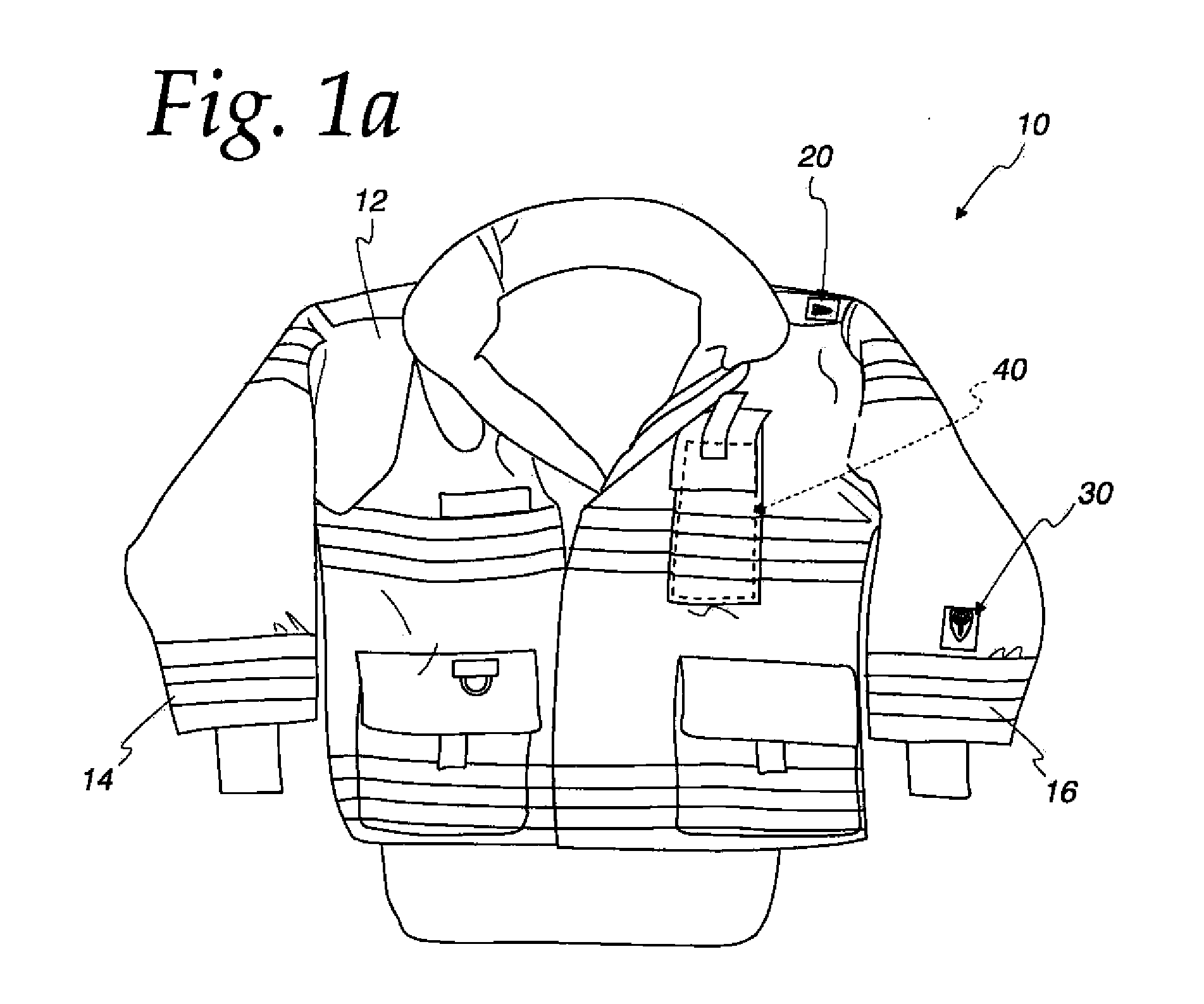 Sensor equipped flame retardant clothing