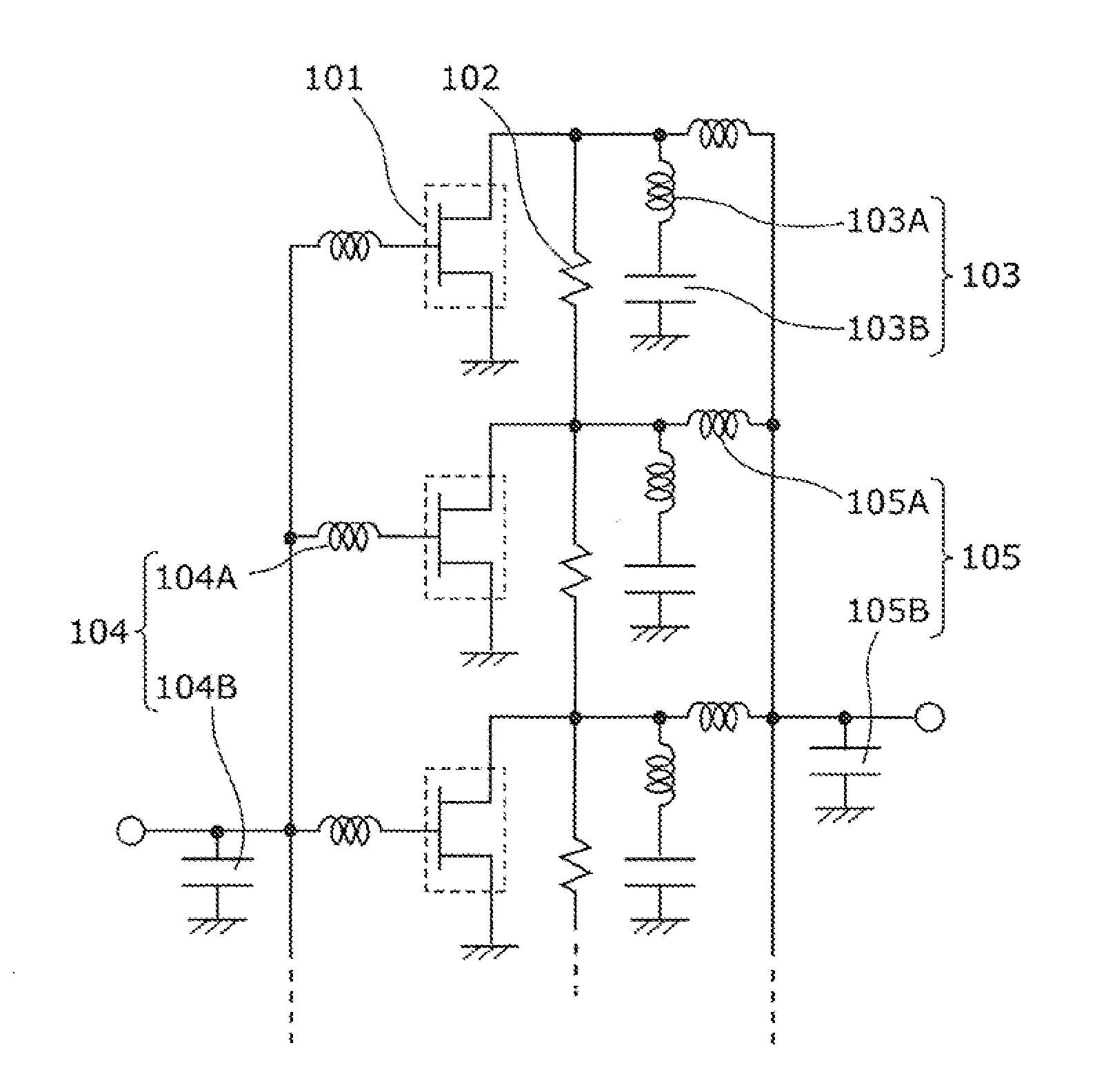 Radio frequency amplifier circuit