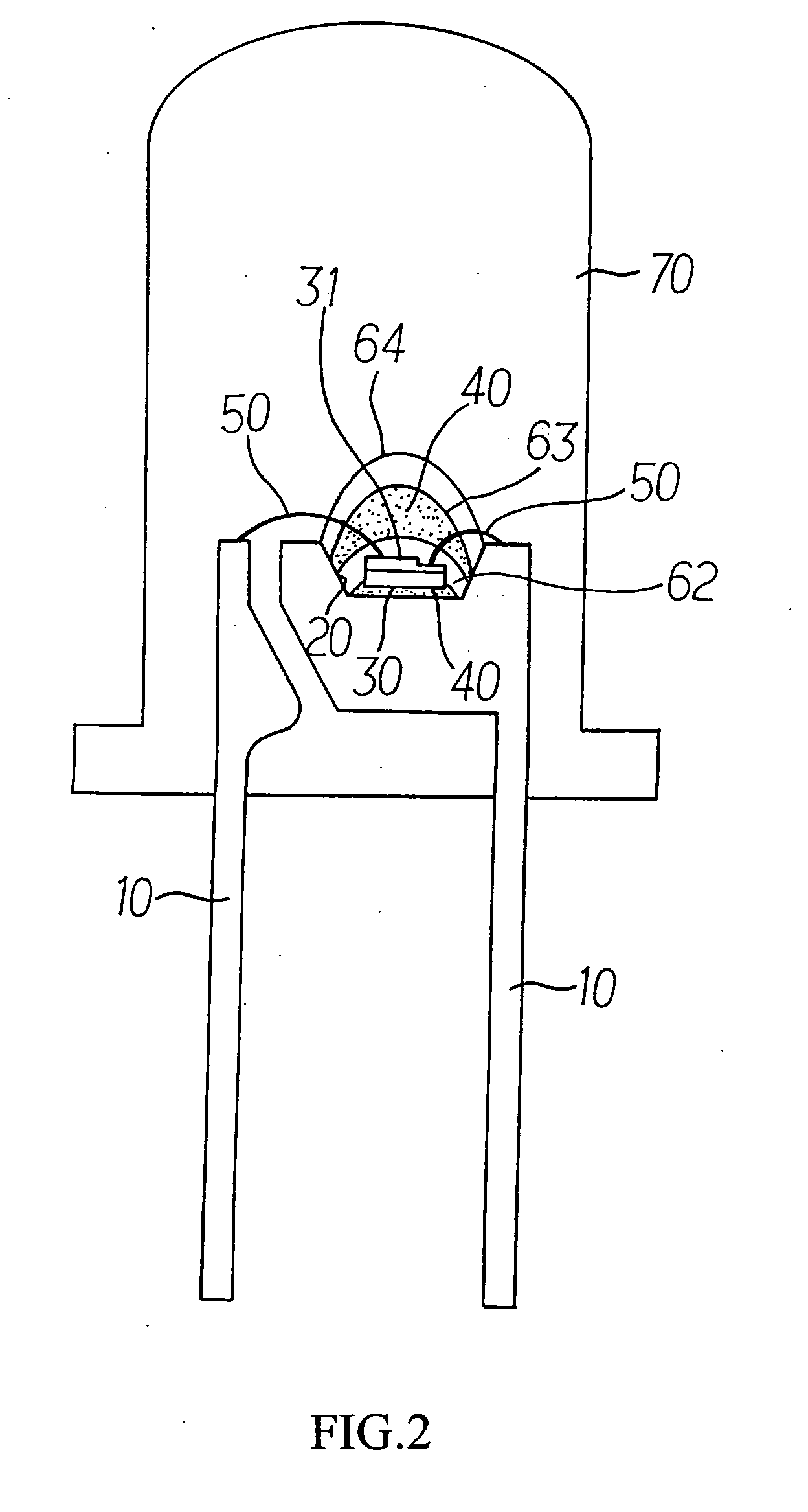 LED chip capping construction