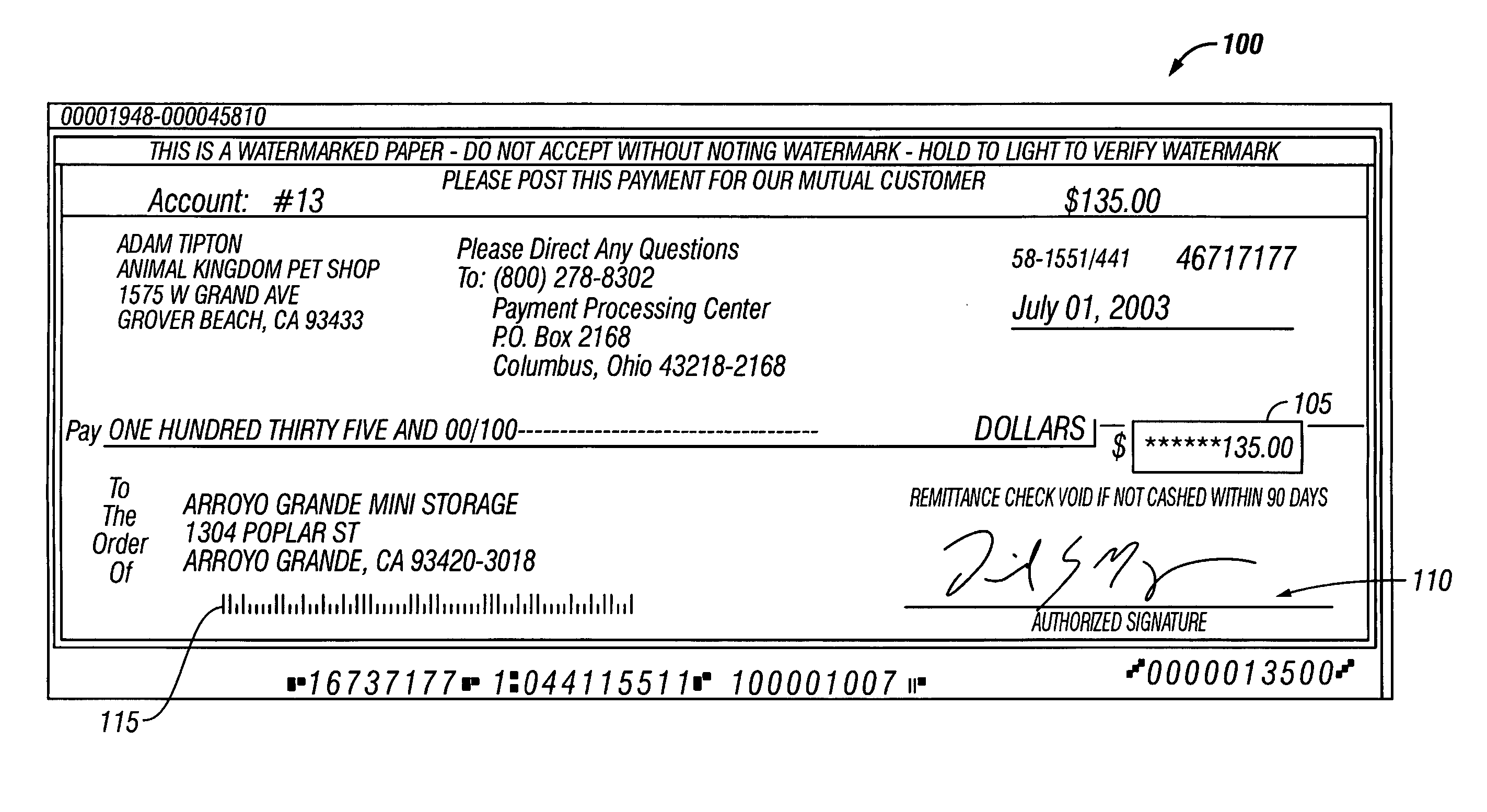 System and method for check fraud detection using signature validation