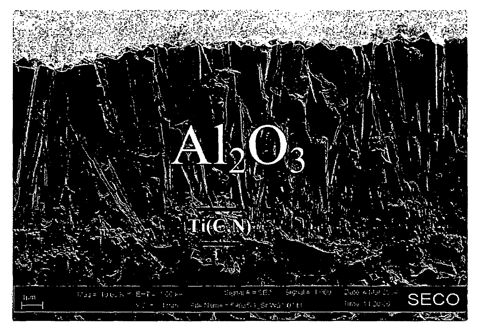 Enhanced alumina layer with texture