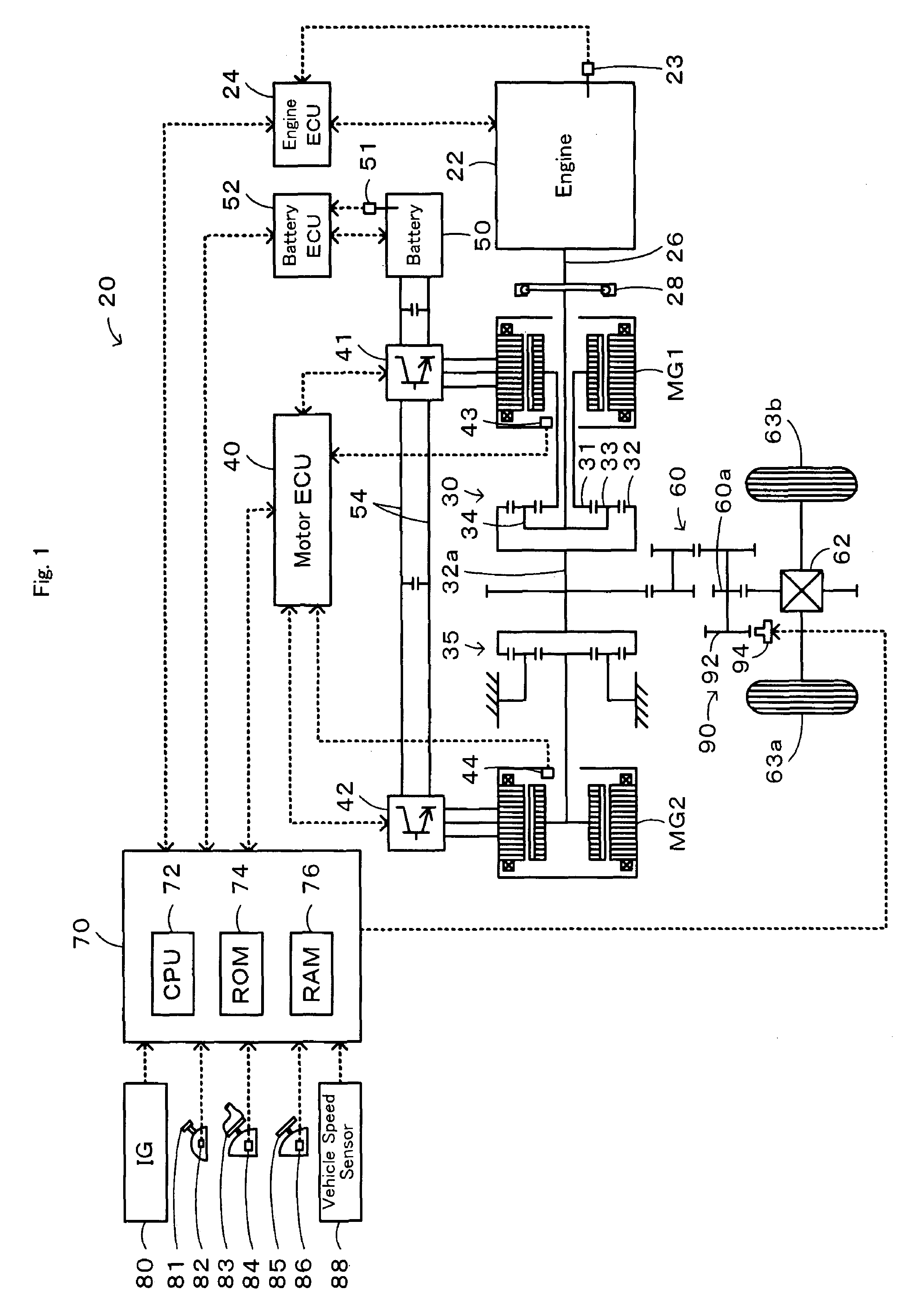 Vehicle, driving apparatus and control method of both