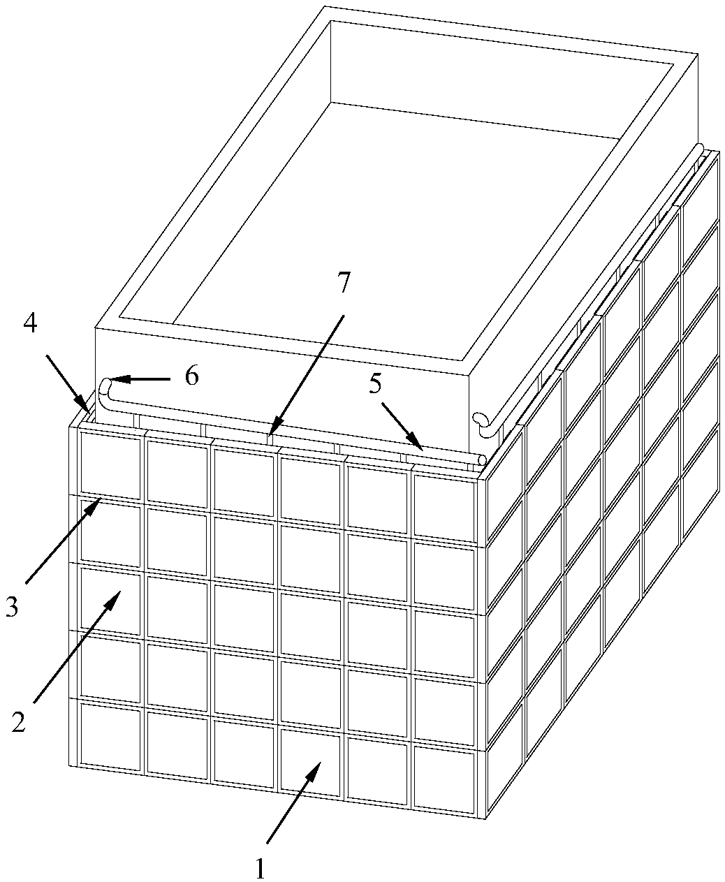 A passive cooling system for water cut-off exterior walls