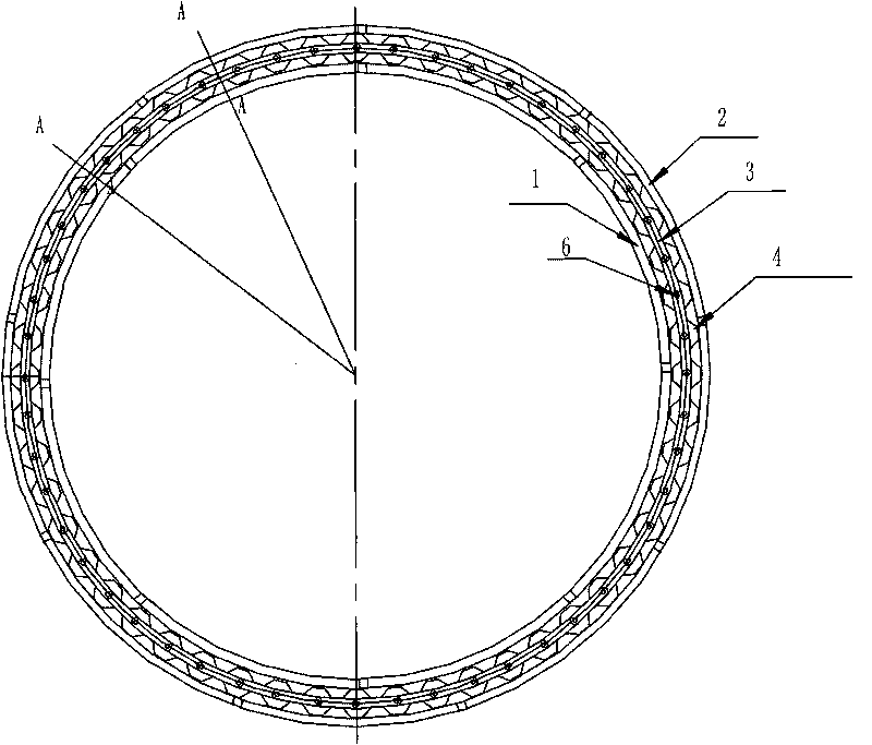 Asymmetrical multi-subdivision bearing and manufacture process thereof