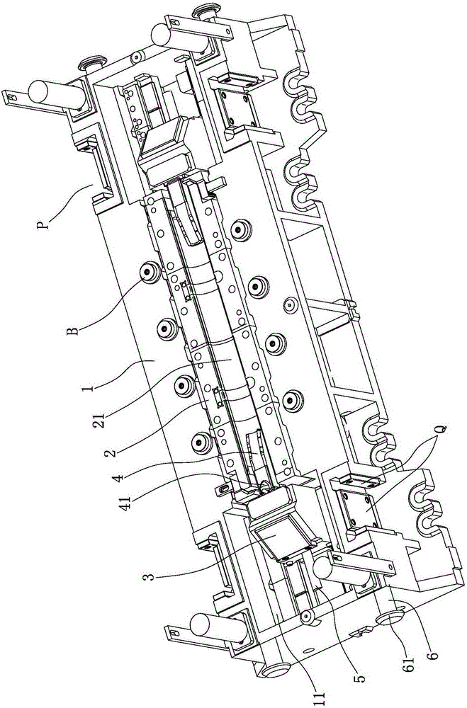 Pneumatic vehicle V-shaped torsion beam molding device