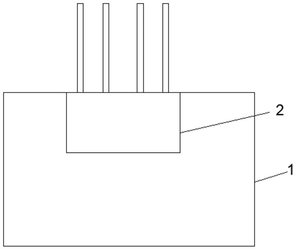 Module power supply packaging and adhesive filling method