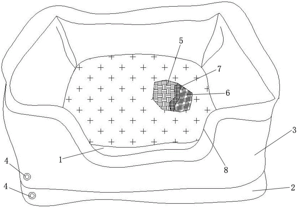 Inflatable pet house having silver ion antibacterial function