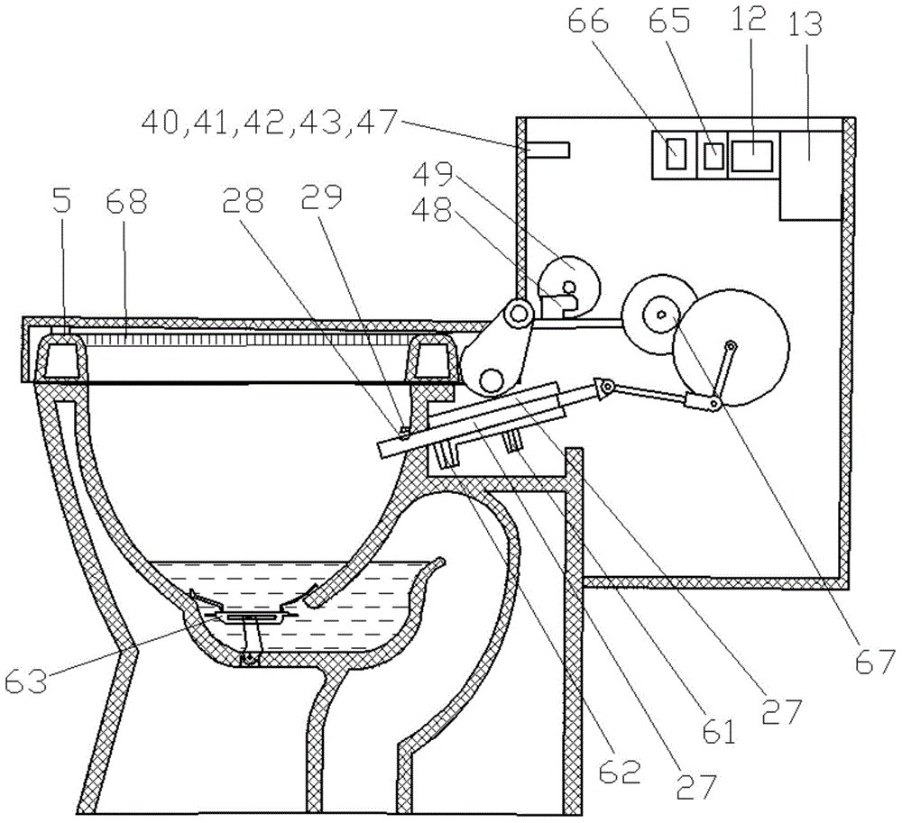 Quick-dry energy-saving microcomputer control toilet bowl