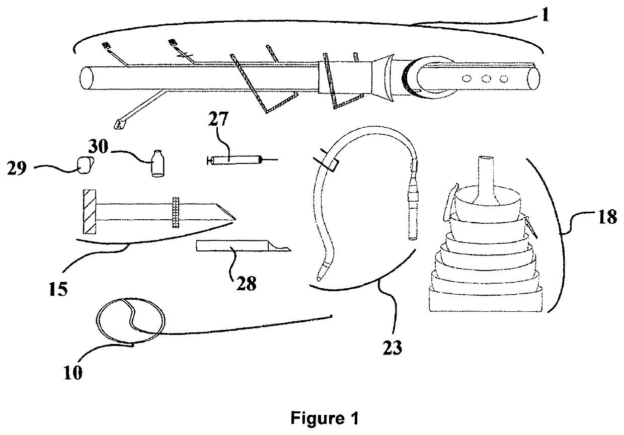 Pleural drainage set and pleural drainage method