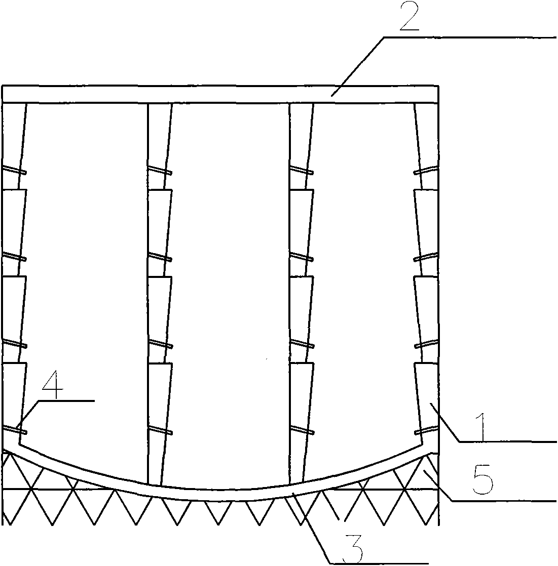 Cavity shallow foundation and construction method