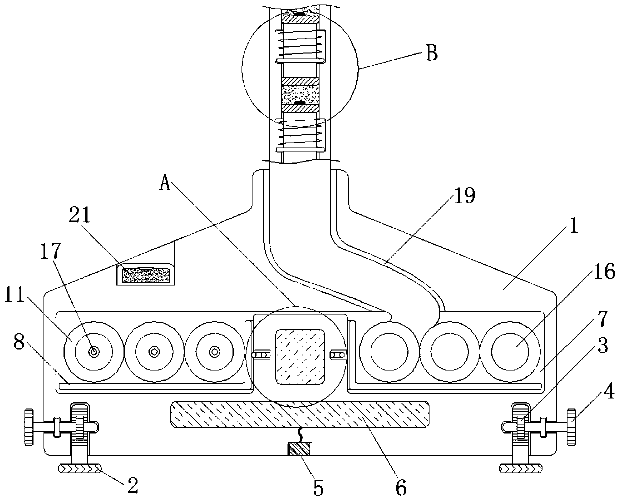 An engineering acceptance device for brick-concrete structure buildings