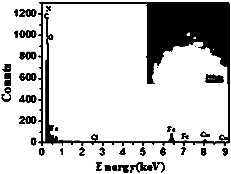 Preparation method of nitrogen-oxygen co-doped porous carbon/ferroferric oxide composite material and application of nitrogen-oxygen co-doped porous carbon/ferroferric oxide composite material in supercapacitor electrode