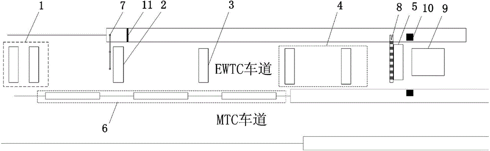 Truck no-parking weight-calculating charge lane system and vehicle monitoring method thereof