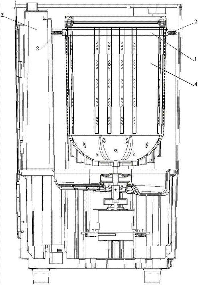 Anti-eccentric load device for washing machine drum and washing machine