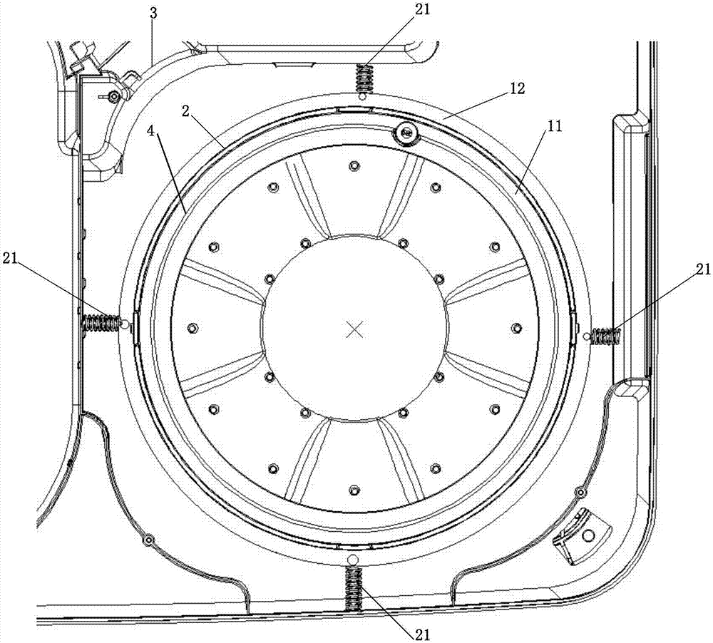 Anti-eccentric load device for washing machine drum and washing machine