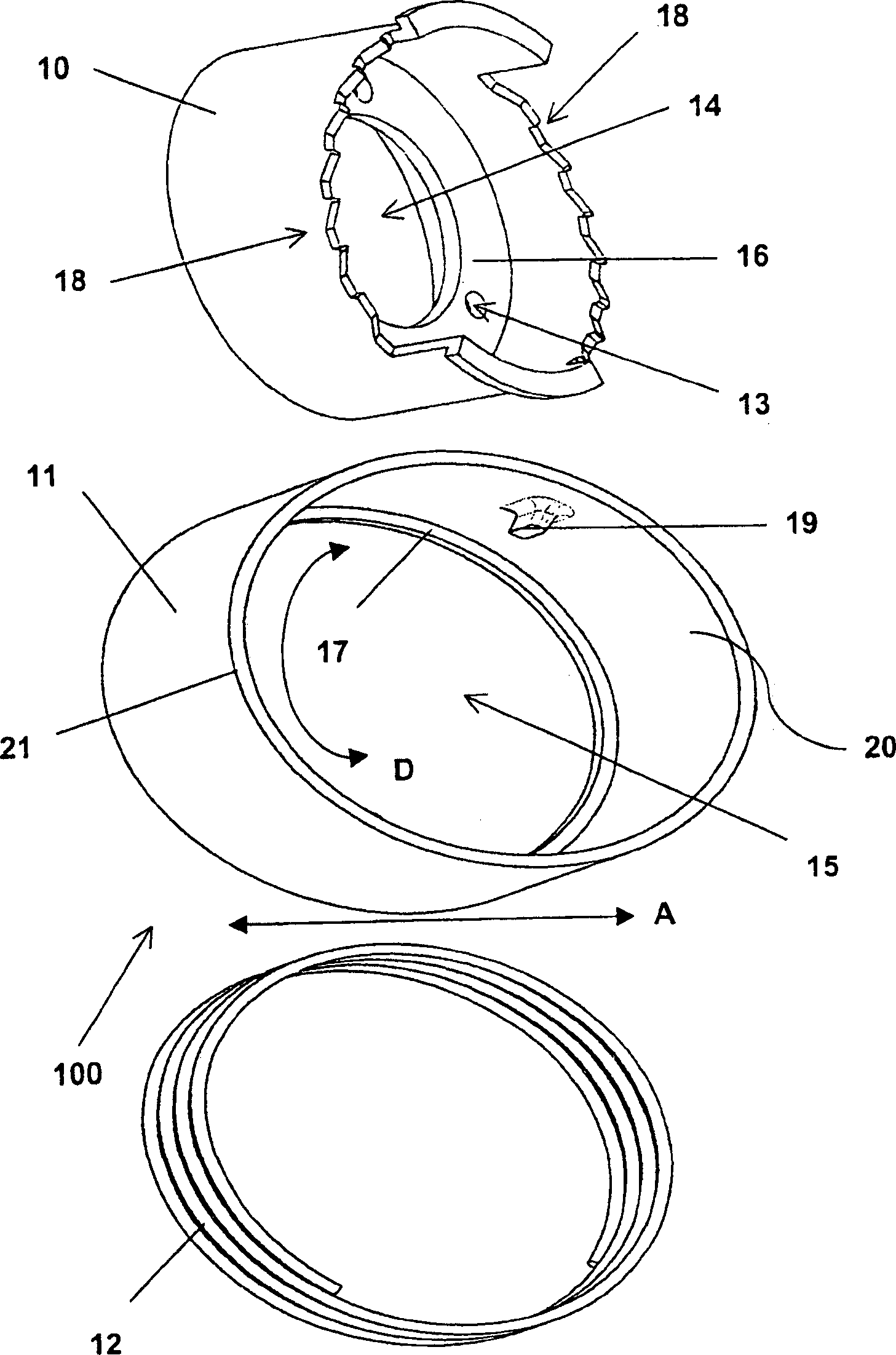 Trimming device with a reel protector