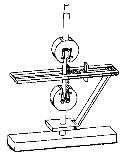 Longitudinal and transverse coupled pressure application-based fatigue test device