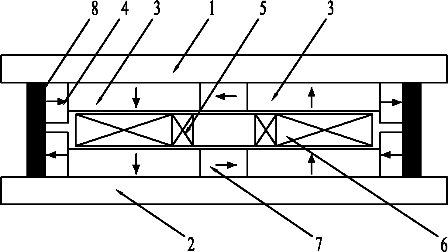 High-accuracy electromagnetic force controlled linear motor and control system thereof