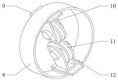 Straightening device for reinforcing steel bar machining