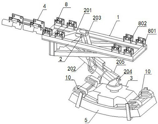 Segment crane and hoisting method