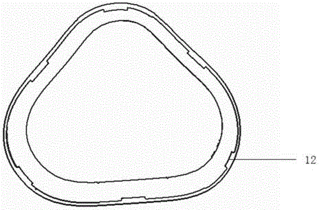 Stereoscopic mask filter element and anti-haze mask