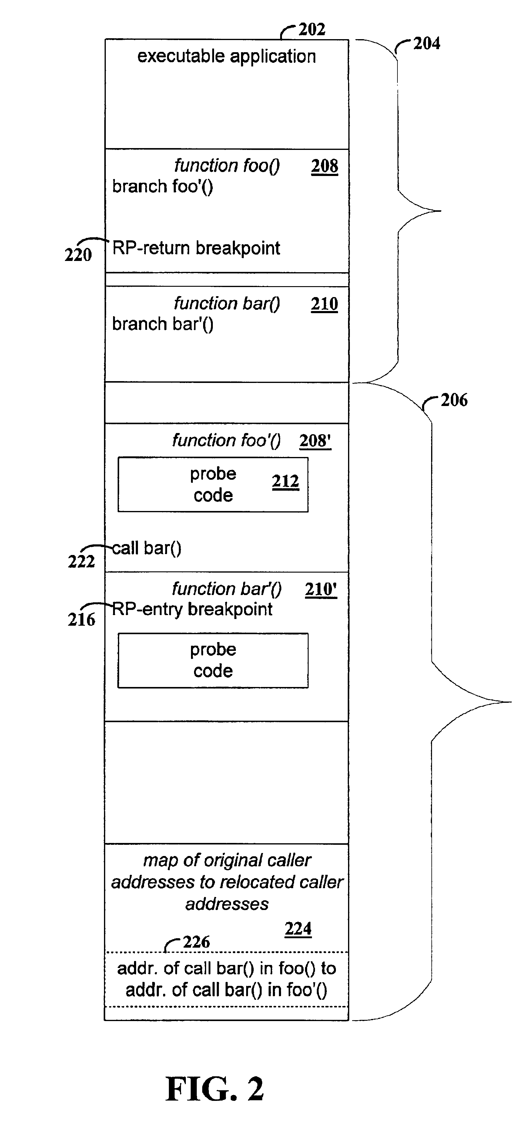 Handling calls from relocated instrumented functions to functions that expect a return pointer value in an original address space