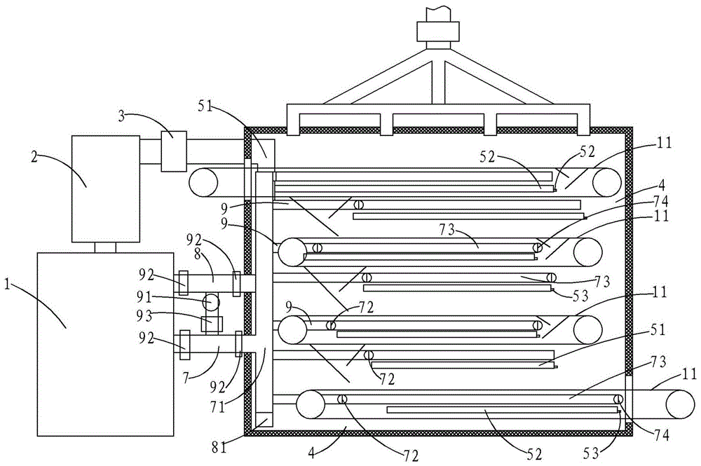 Rapid briquette coal drying system and briquette coal drying furnace