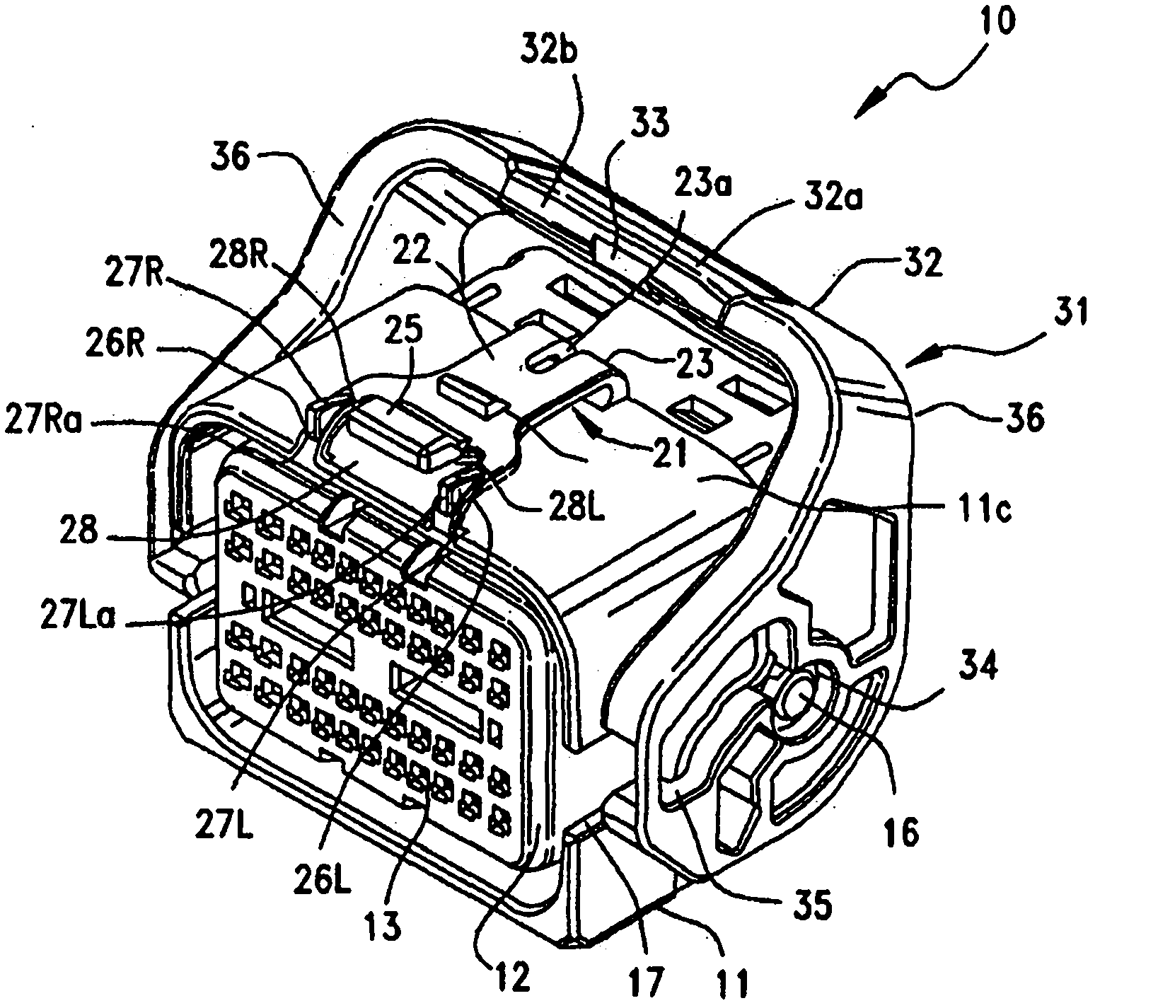 Connector with lever