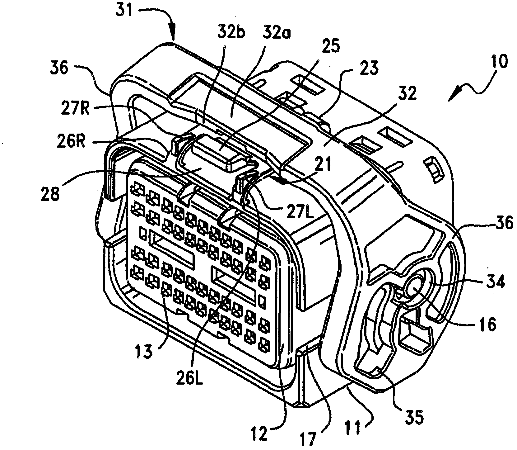 Connector with lever