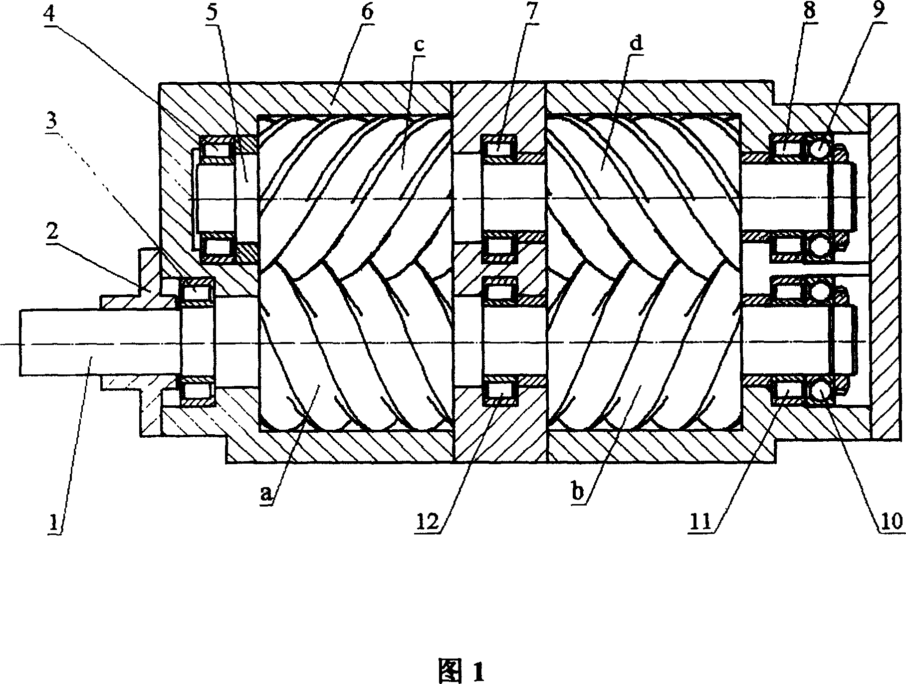 Double-screw compressor for high pressure system