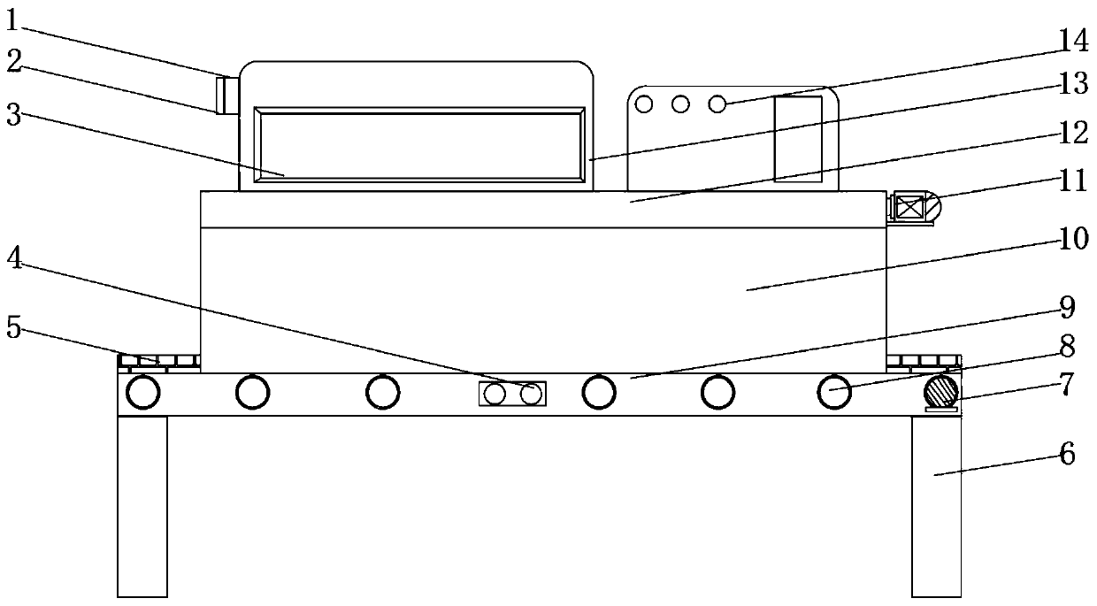 Efficient wax coating device for shoemaking processing fabric