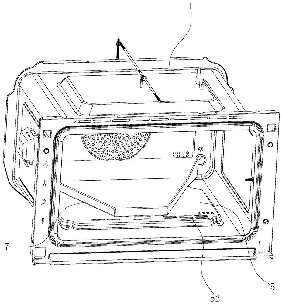 Hot air structure with air frying function and oven