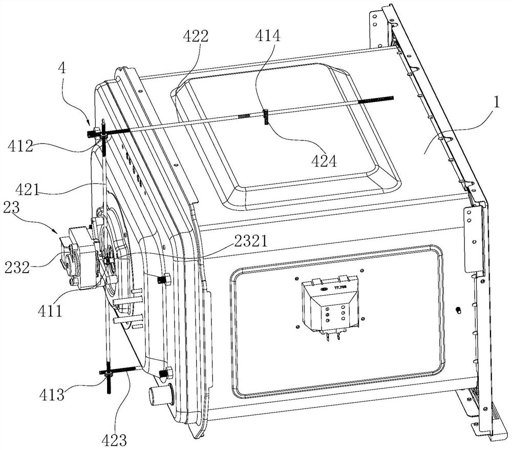 Hot air structure with air frying function and oven