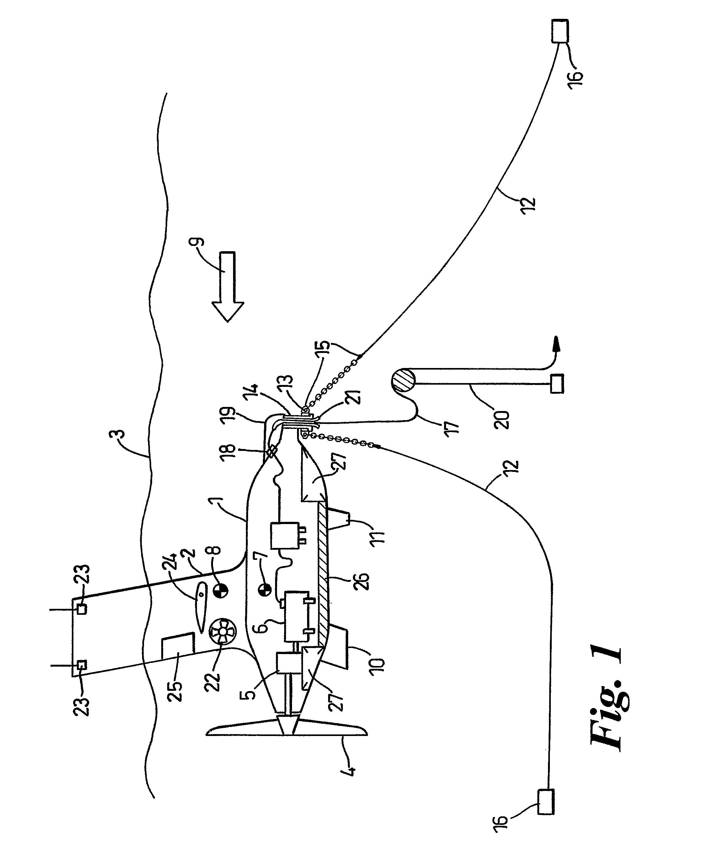 Floating Apparatus for Deploying in Marine Current for Gaining Energy