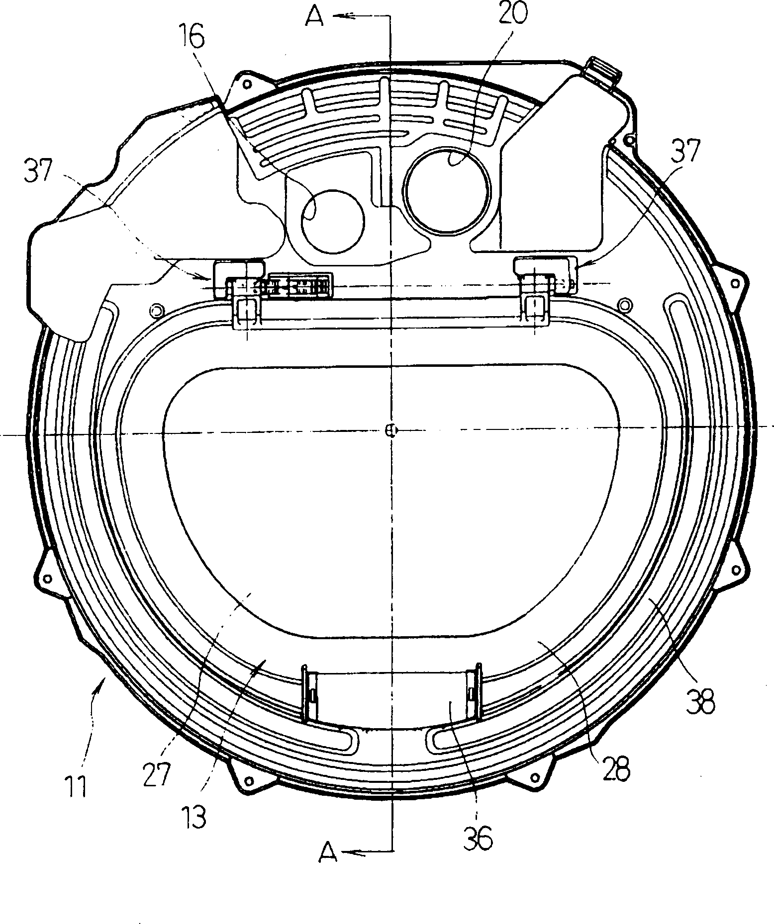 Washing machine with drying device